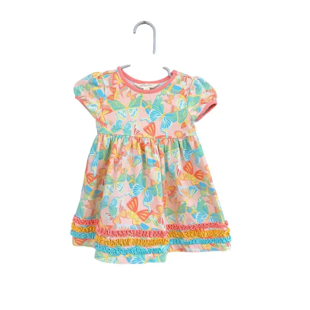 Matilda Jane Butterfly Print Ruffle Lap Dress 6-12 M